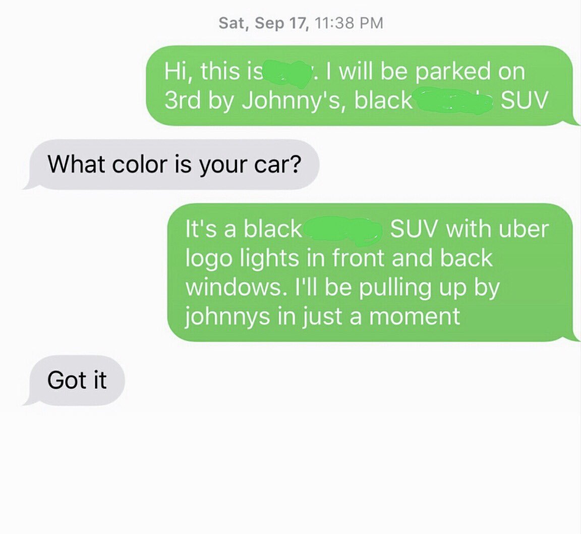 DriveDSM's tweet image. My black SUV is black. As in the color black. #StillBlack #uber #desmoines #iowa #rideshare