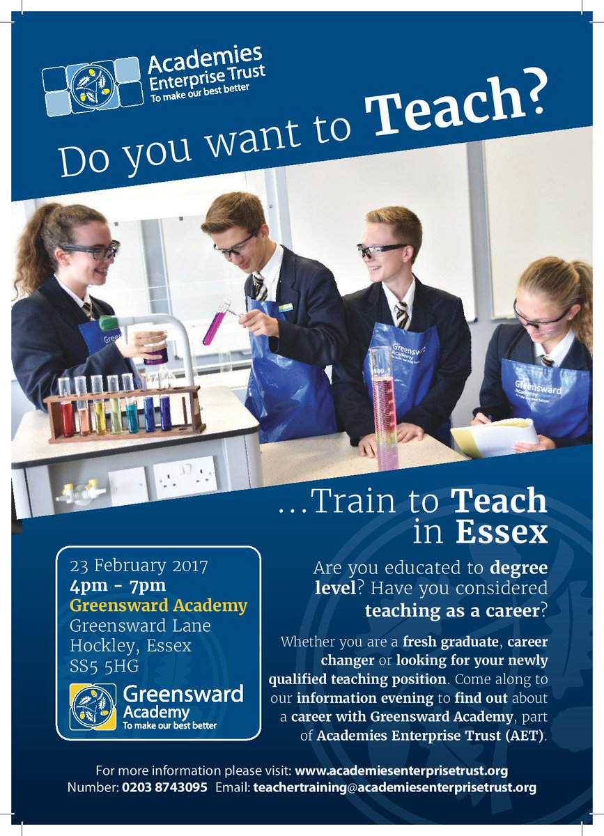 CareersAET's tweet photo. Meet us tomorrow at 4pm-7pm @GreenswardAc @getintoteaching https://t.co/uWkFfmEWoE https://t.co/fp999ZDrPG