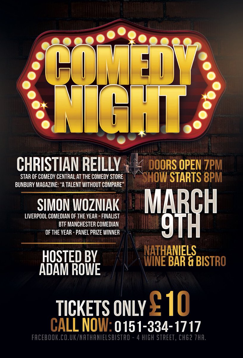 Nearly that time again😁 #comadynights #event #love #chestertweets #wirral <a href="/What2doUK/">What2doUK</a> <a href="/KCWHairdesign/">Fake it hair& beauty</a> <a href="/adamrowecomedy/">Adam Rowe</a>