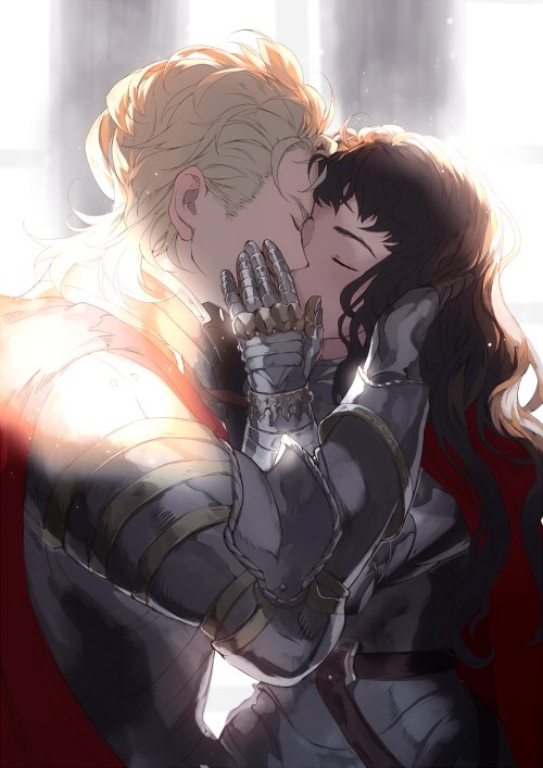 「騎士と姫はもちろんいいけど、騎士と騎士もいいよねっていう創作絵 」|まよ(Mayo)のイラスト