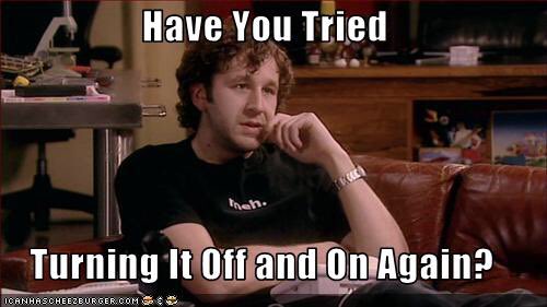 ThingsByNik's tweet image. My printer in work is giving me this message. Jeez... even the equipment itself is trying this lazy IT solution now! #ITIssue