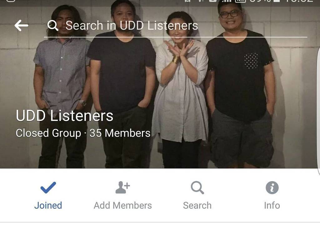 TeamUDD's tweet image. We created a FB group for everyone who loves @uddph. Join the group now! Feel free to post photos during gigs or ar…