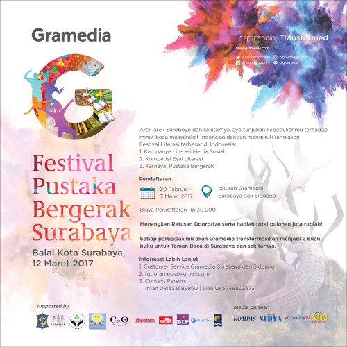 Tnjukkn kepedulianmu thd minat baca msyrkt Indonesia, ikuti Festival Literasi Terbesar di Indonesia 085648803373