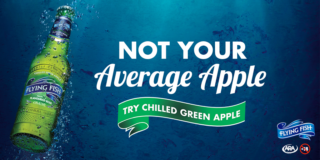 FlyingFishSA's tweet photo. Looking for something different? Try Chilled Green Apple. Follow us &amp; RT this tweet to enter for FREE 6 packs daily. Ts &amp; Cs apply https://t.co/obunonXvPH
