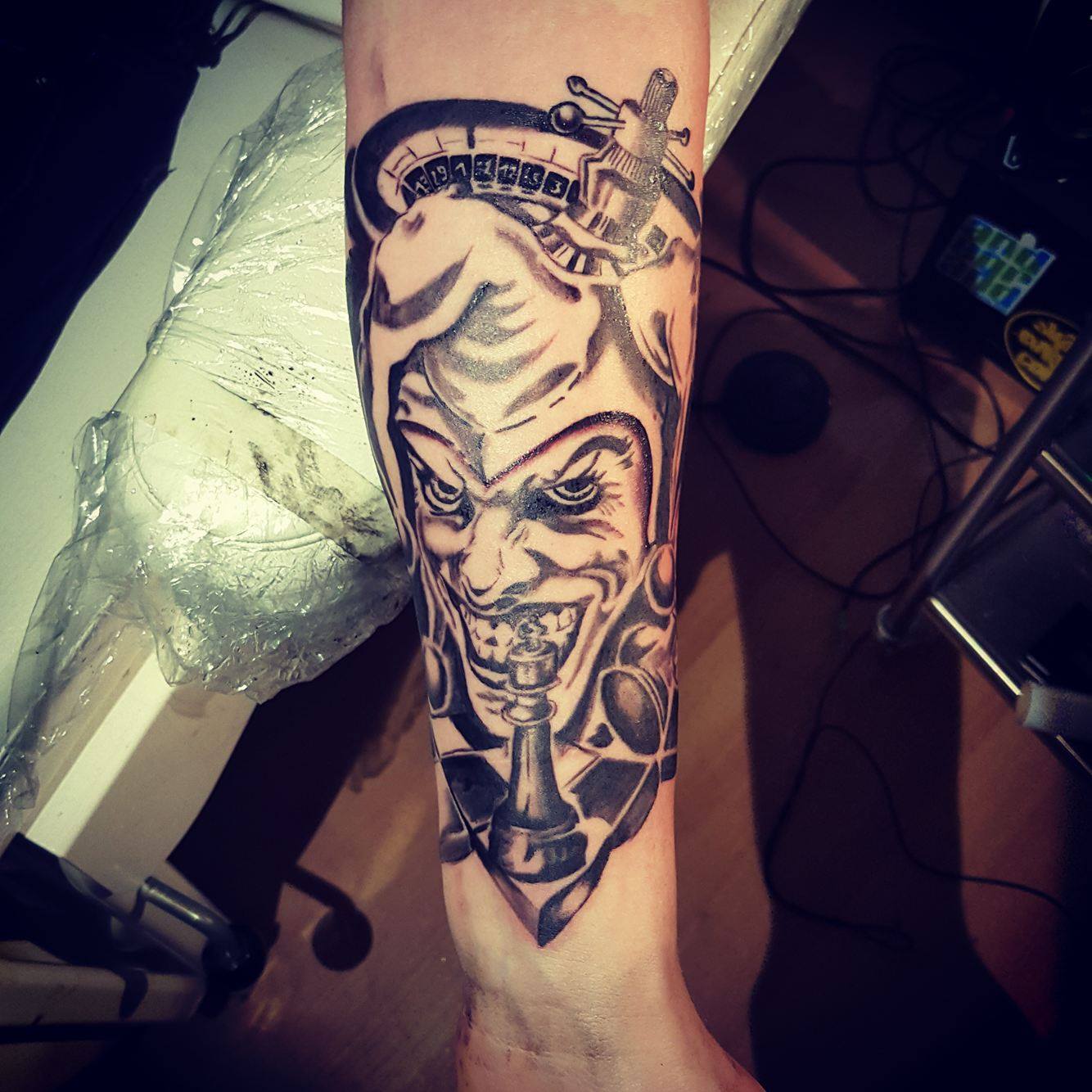 jester tattoo sleeve