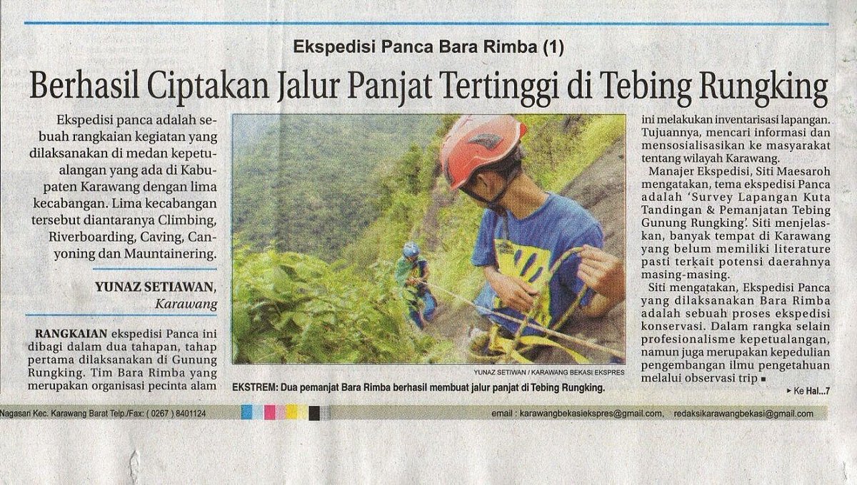BaraRimba1's tweet photo. Berita hari ini dari Karawang Bekasi Ekspres, Expedisi Panca Tahap 1 Team #StoneMan
#ExpedisiPanca #Tahap1
#SemangatPantangMemudar https://t.co/haCKQUaT2Q