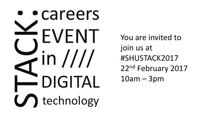 kvfrancey's tweet photo. We're en route to #SHUSTACK2017 to talk about #digital careers, come down and say hi! #fdmcareers @ThomasC_Smith https://t.co/joPrCso667