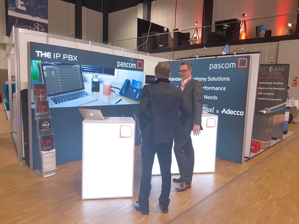 pascom_net's tweet photo. Up &amp; running at @callcenterworld. Visit our #CCW17 stand (D26, Hall2) &amp; discover how our #CallCenter tools drive #ContactCenter performance https://t.co/ebUIINT1rP