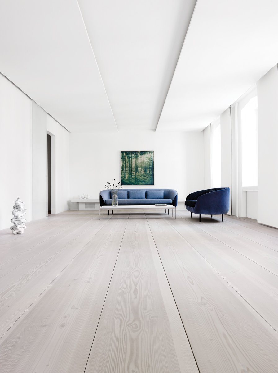 Our exquisite #Dinesen Douglas planks give you a distinct and unique look. Here 12-metre-long floorboards at the #dinesenhome in Copenhagen