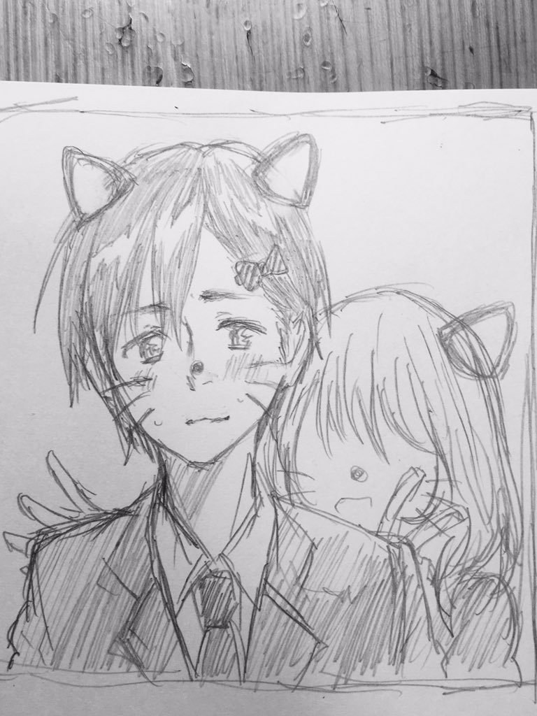 無理やり可愛く仕上げられる男子高校生メスみ高いよな〜〜みたいな落書き。 