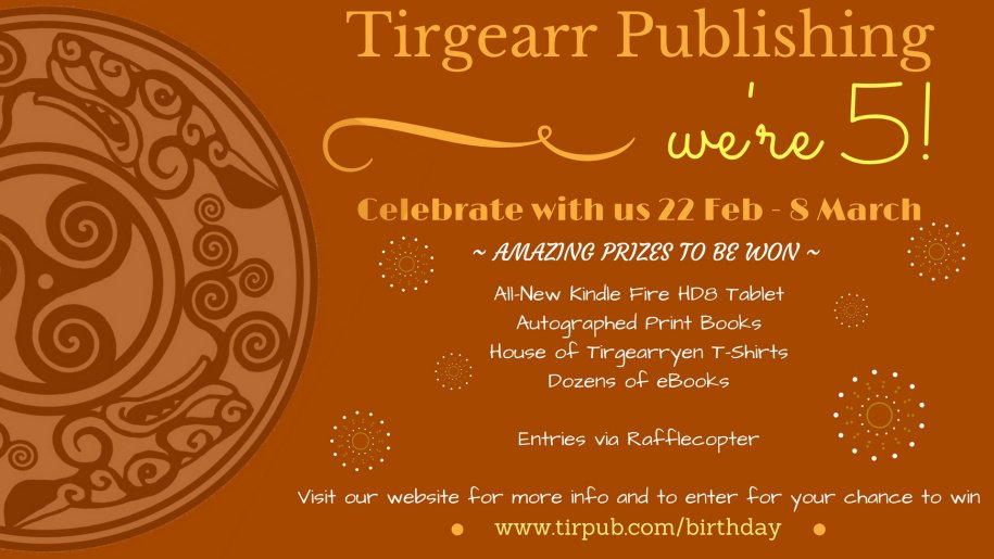 CarolineMacC2's tweet photo. Happy 5th Birthday to @Tirgearr #win #free #contests https://t.co/0eZmYQTVg8 #Tirgearrsbirthday
#Competition #BooksonSale #99c99pebookdeals https://t.co/al62jQgkRv