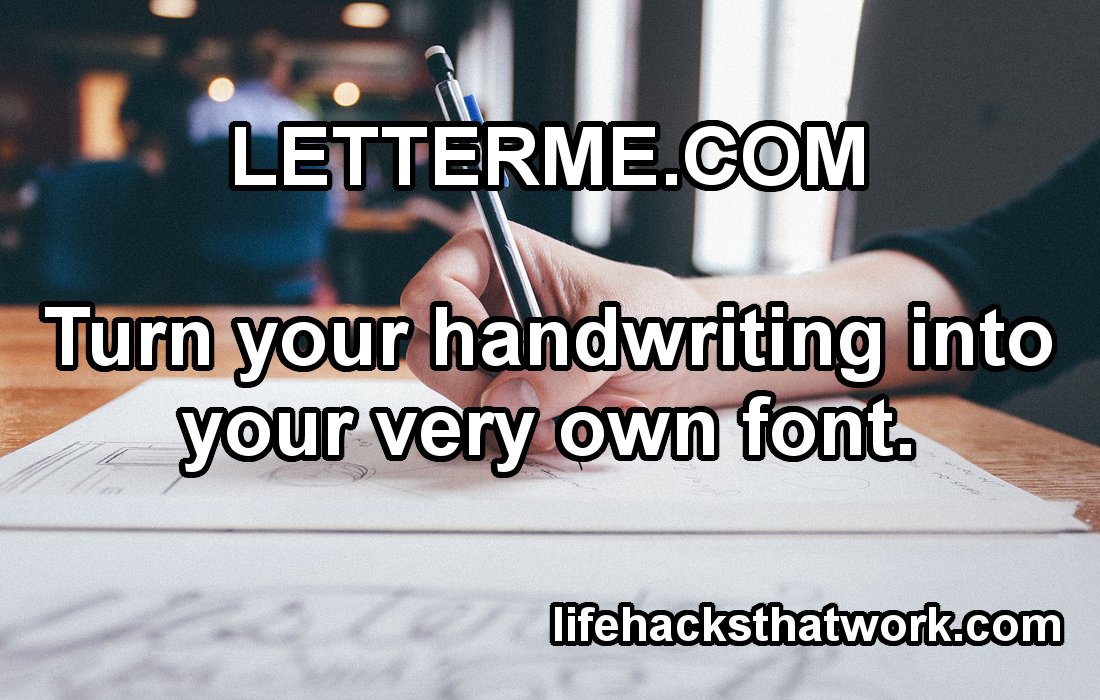 EasyLifeHackers's tweet image. So so cool! #usefulwebsites #fonts #personalise