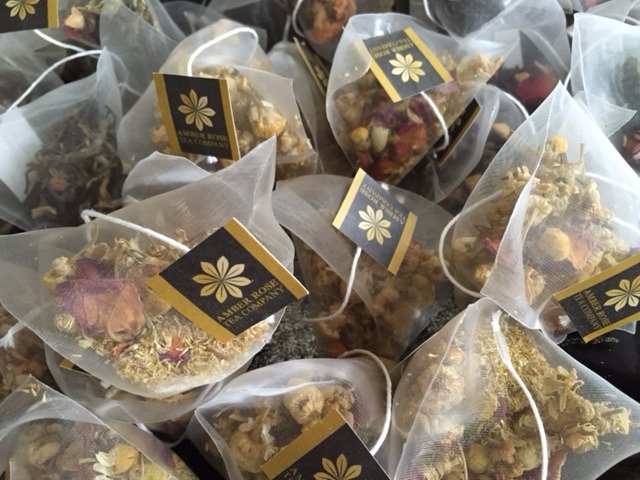 Pretty Chamomile and Rose silky Tea bags. Find time to #Relax with a beautiful cup of #Tea