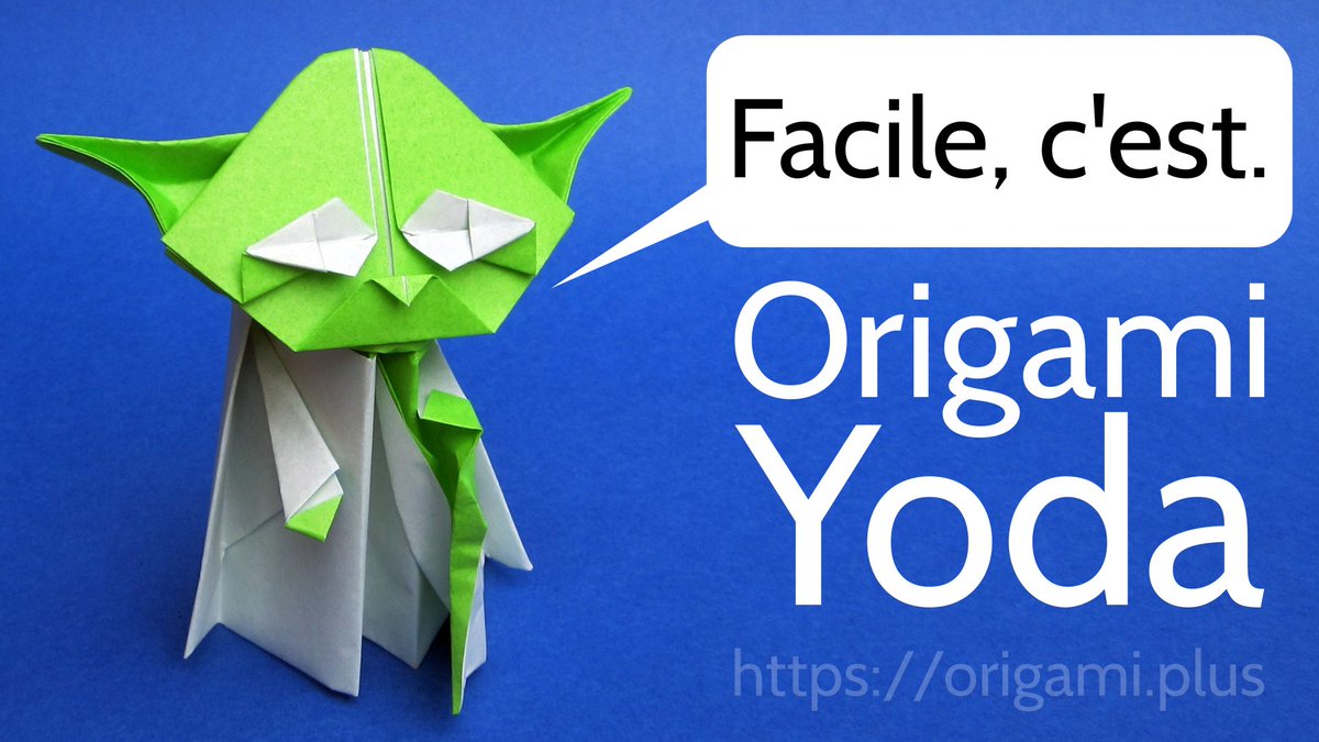 ColorigamiFr's tweet image. "Mon nouveau modèle de Yoda en origami, vous aimez ?" Tuto facile en 20 minutes : youtu.be/vZAFZPGnZEo #StarWars #geek