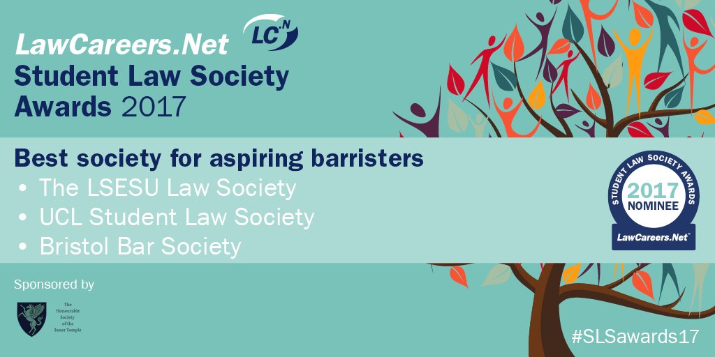 Not long now until we get to present the award to the best society for aspiring barristers! <a href="/LSESULawSociety/">LSE SU LawSoc</a> <a href="/UCLLawSociety/">UCLLawSoc</a> <a href="/BristolBarSoc/">Bristol Bar Society</a> 🏆