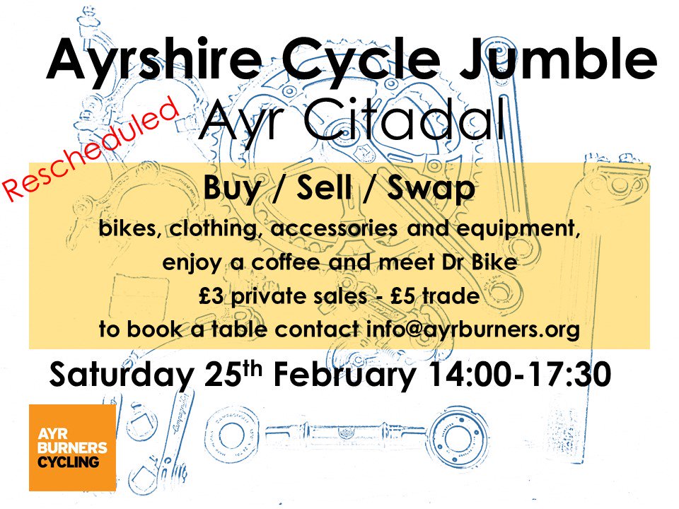 Thinking of getting out on your bike? <a href="/AyrBurners/">AyrBurnersCyclingQTS</a> have an event on Saturday where you can pick up some kit #wednesdaywisdom #ayr #ayrshire