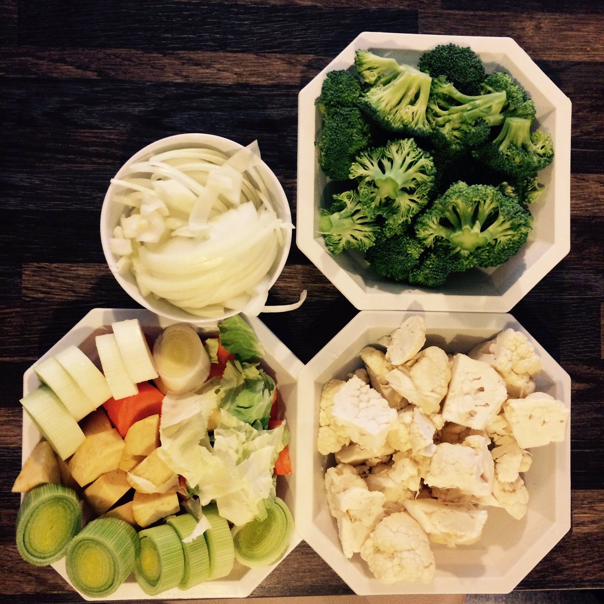 BenPhotographer's tweet photo. Potage du jour : brocolis, chou-fleur, poireau, navet, carotte, oignon. Ça sent bon les légumes :) https://t.co/bUyOAXtk0d