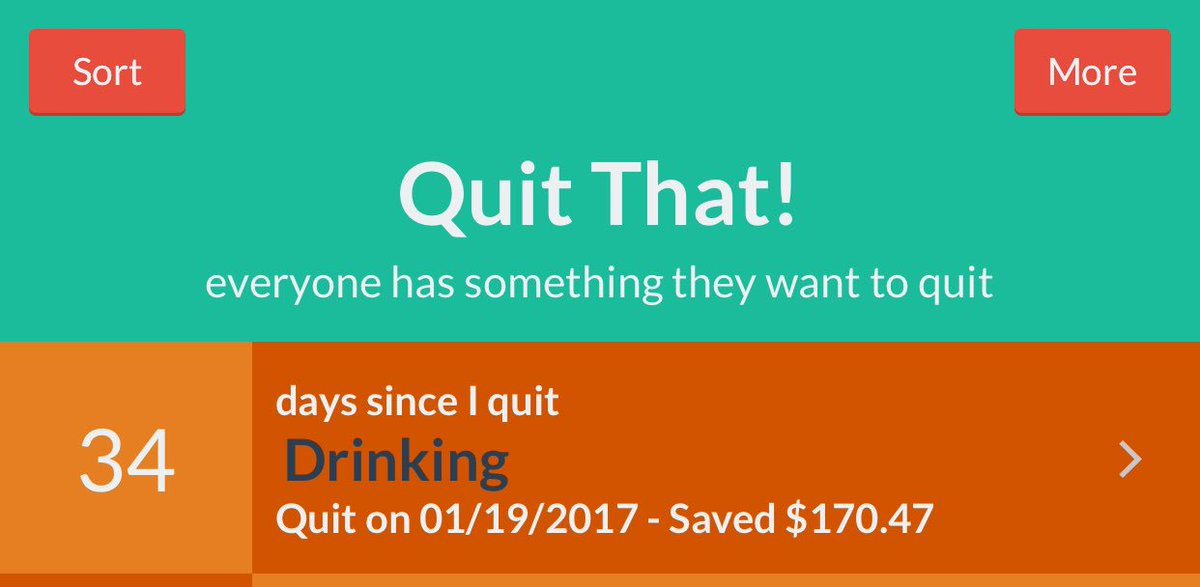 Tbag729's tweet photo. "Everything is theoretically impossible, until it's done" - #RobertAHeinlein. Now, time to celebrate 🕺🏼🍷🍾. 34 days #sober. Thanks @Quitthat https://t.co/HwprtreP6R