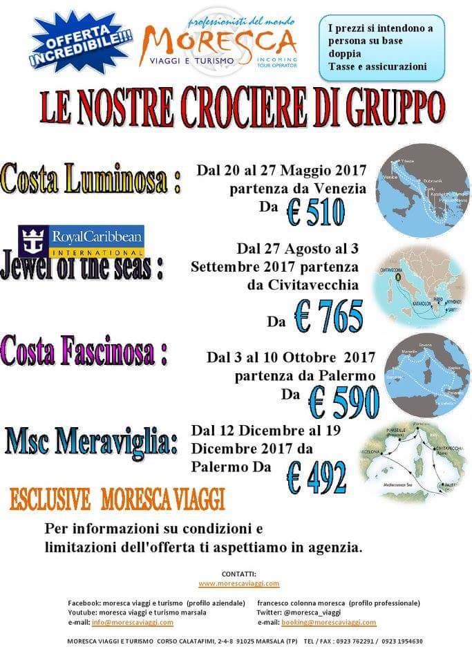 Moresca_Viaggi's tweet photo. Seguiteci sulle nostre pagine Facebook Moresca Viaggi e Turismo.Non solo offerte ma relazione di valore tra persone https://t.co/p7kLMuwAuq