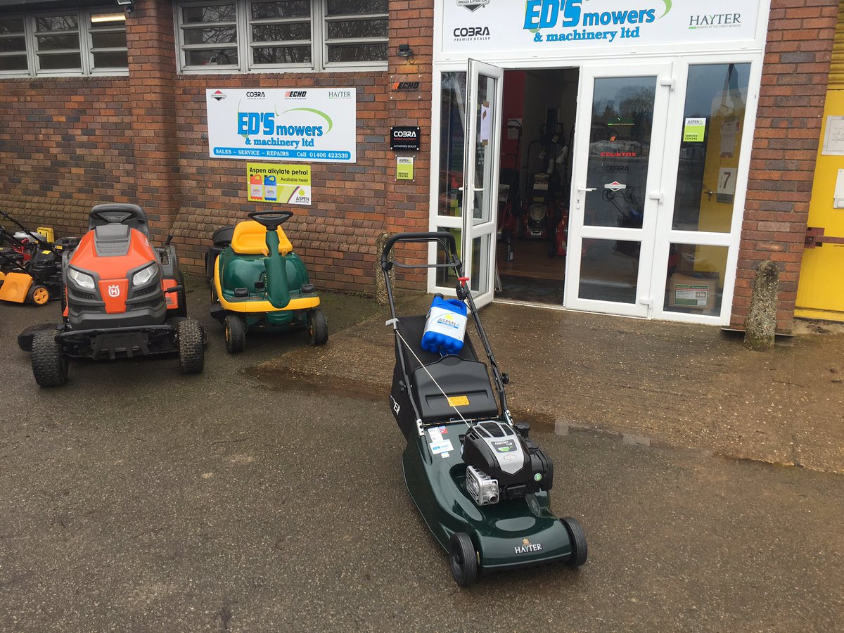 edsmowers's tweet photo. Another new @HayterMowers rolls out with 5 litres of @Aspenfuel. #qualityandreliability https://t.co/XrpF9SSR8l