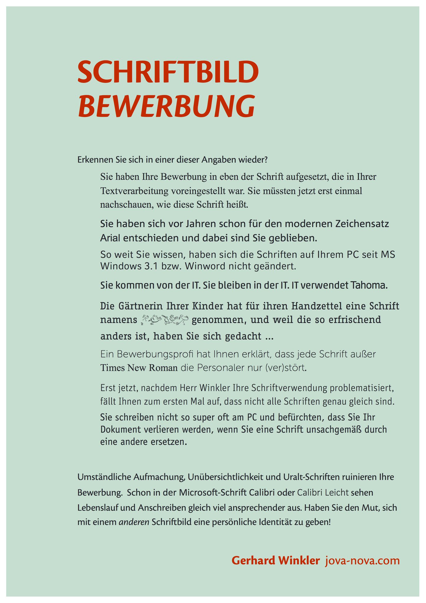 Gerhard Winkler On Twitter Schriftbild Und Bewerbung Jova Nova Anschreiben