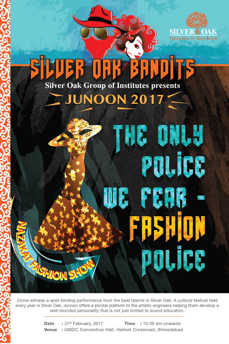 SilverOakUni's tweet photo. Be ready for something bigger this year !
#Junoon2017
Date : 25th February 2017
#Celebration #Annual #Festival #culture #Ahmedabad https://t.co/rKsulHxpWI