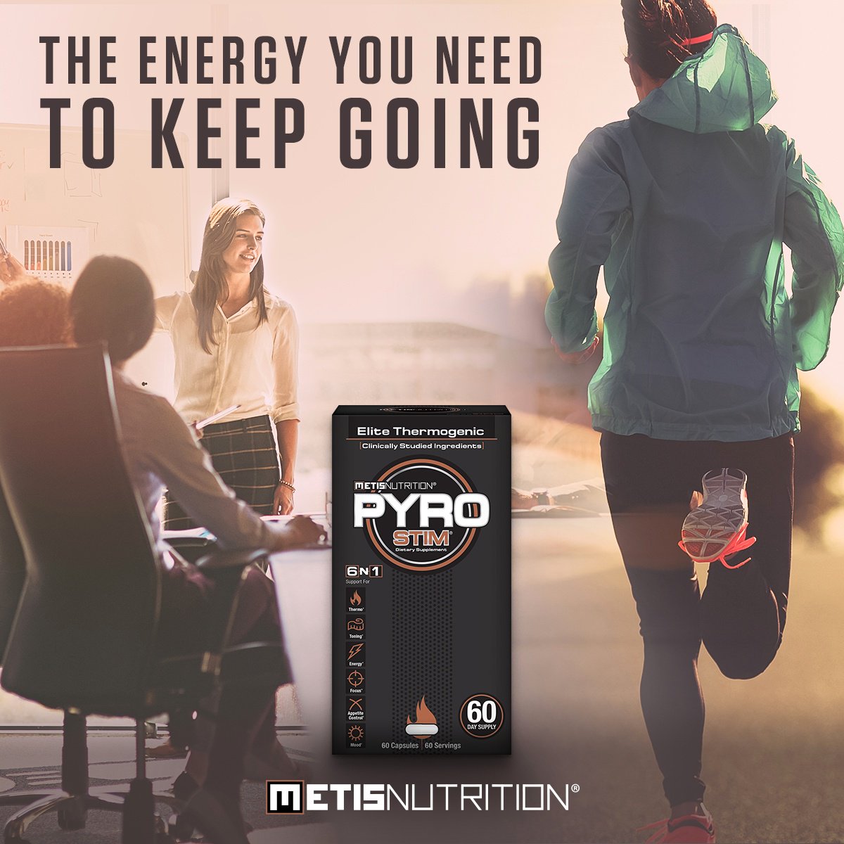 MetisNutrition's tweet photo. The extra nudge of energy &amp; focus you need to power through today. Get #pyrostim for only $59.99 at https://t.co/lJLXZhxnRh. Offer ends 2/28 https://t.co/ne8TpQtx7I