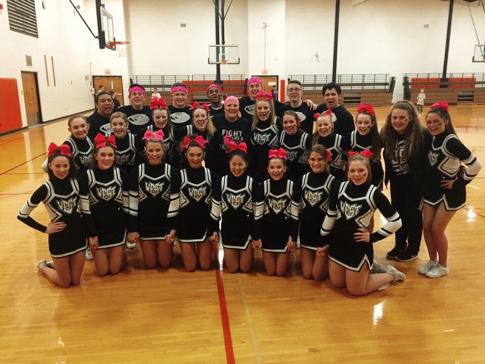 NCWHS2019's tweet image. Pink out game last night in honor of Mrs Tarmann! #fightlikeagirl🎀