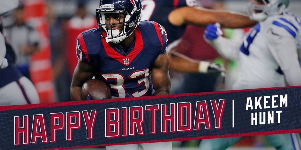 HoustonTexans's tweet photo. #HBD, @Mr_A1Hunt! 🎉🎈

RT to help wish 3⃣3⃣ a happy birthday! https://t.co/0IPgvsXZPD