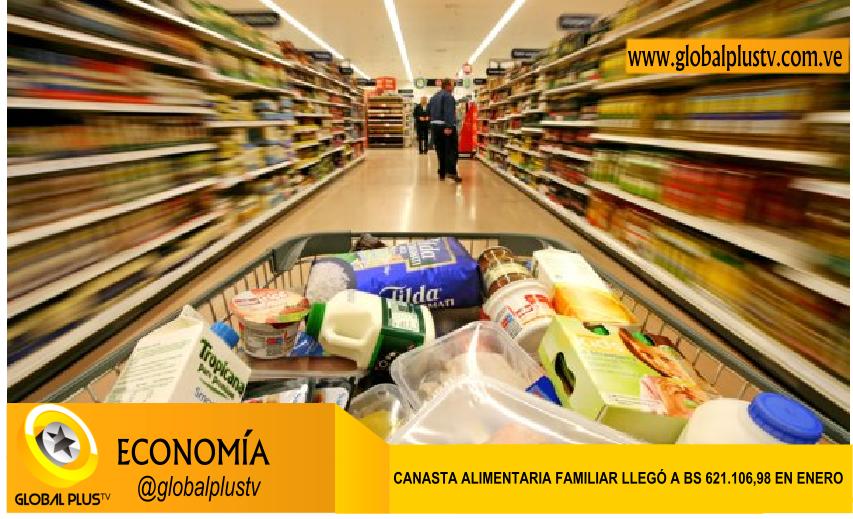 GlobalPlusTv's tweet photo. #ECONOMIA #GLOBALPLUSTV
CANASTA ALIMENTARIA FAMILIAR LLEGÓ A BS 621.106,98 EN ENERO
 https://t.co/rwYT4lsCZH https://t.co/barqwYocts