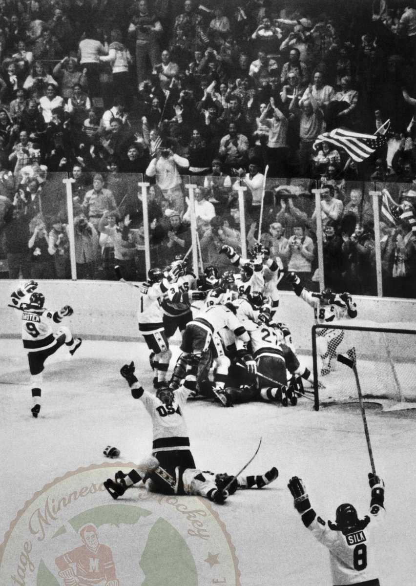 VintageMNHockey's tweet photo. Today in 1980, 12 Minnesota born players &amp; 2 MN born coaches shocked the world - 'Do you believe in Miracles'? https://t.co/AiuGyIu8ZI https://t.co/L9s4HkgeWi