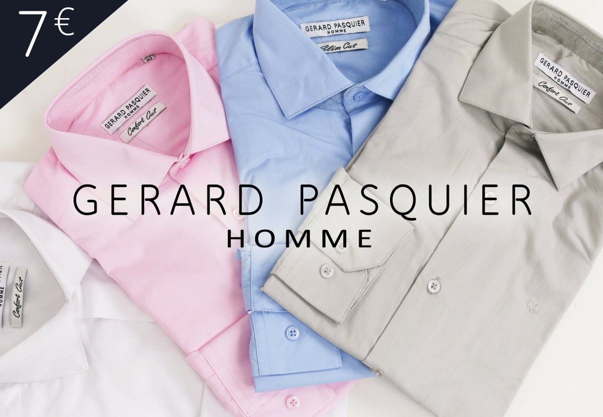 aufildesmarques's tweet photo. [GERARD PASQUIER]
De belles chemises griffées GERARD PASQUIER, en vente dans nos magasins à seulement 7€ ! #gerardpasquier #chemise 👔 https://t.co/5MGGQB0KOz