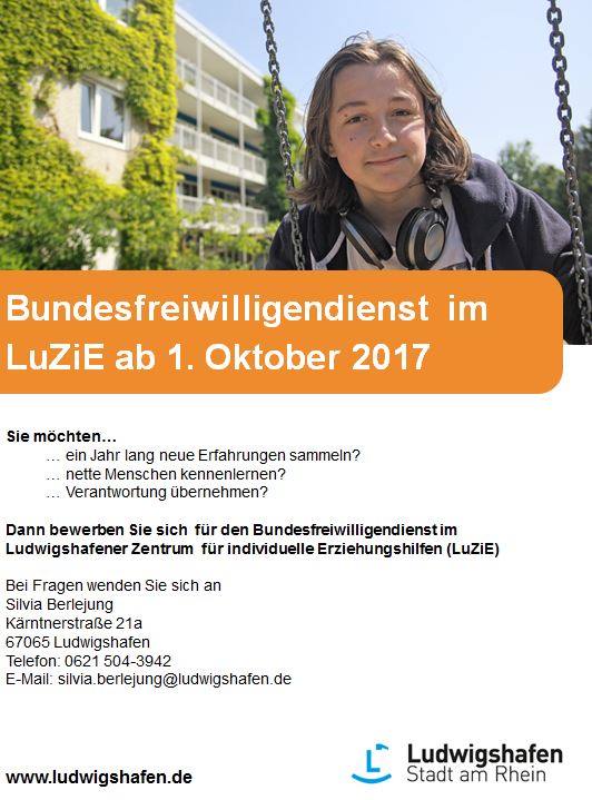 Lust auf #Bundesfreiwilligendienst im LuZiE? Bewerben! ludwigshafen.de/buergernah/soz… #bufdi https://t.co/11XHY5O8qj