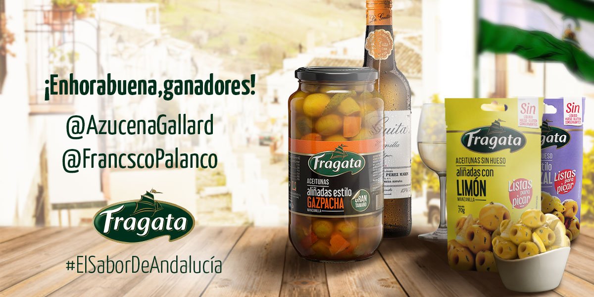 FragataES's tweet photo. ¡Enhorabuena ganadores #ElSaborDeAndalucía! Enviadnos DM con datos completos para el envío del premio. ¡Gracias a todos por participar! https://t.co/ir57FLAodx