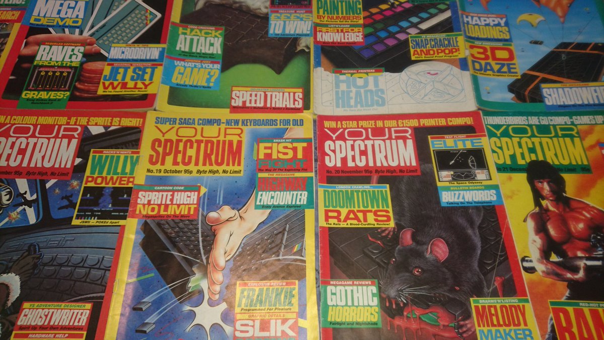 MarkRJones1970's tweet photo. Today I finally completed my #YourSpectrum mag collection by bagging issue 4 that had alluded me for over a year #zxspectrum #RETROGAMING https://t.co/TjXEv588Tb