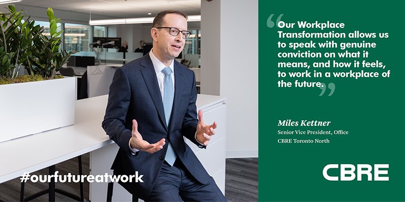 cbreCanada's tweet photo. We're shaping #ourfutureatwork at our new Toronto North office. Watch our short video &amp; come tour the space. https://t.co/U557821mXH https://t.co/5F4oSDnpbC