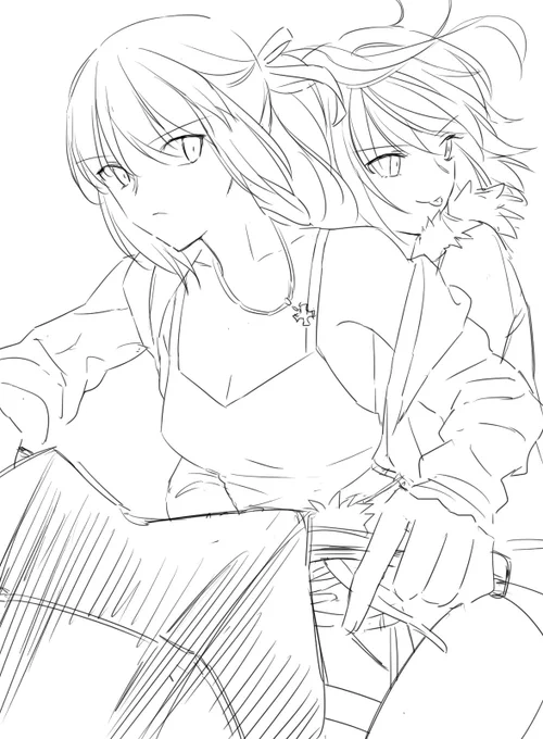 めっっっちゃくちゃ落書きだけどとりあえず自分を落ち着かせるために描いた…バイクの形もハイパー適当だぜ…落ち着こう… 