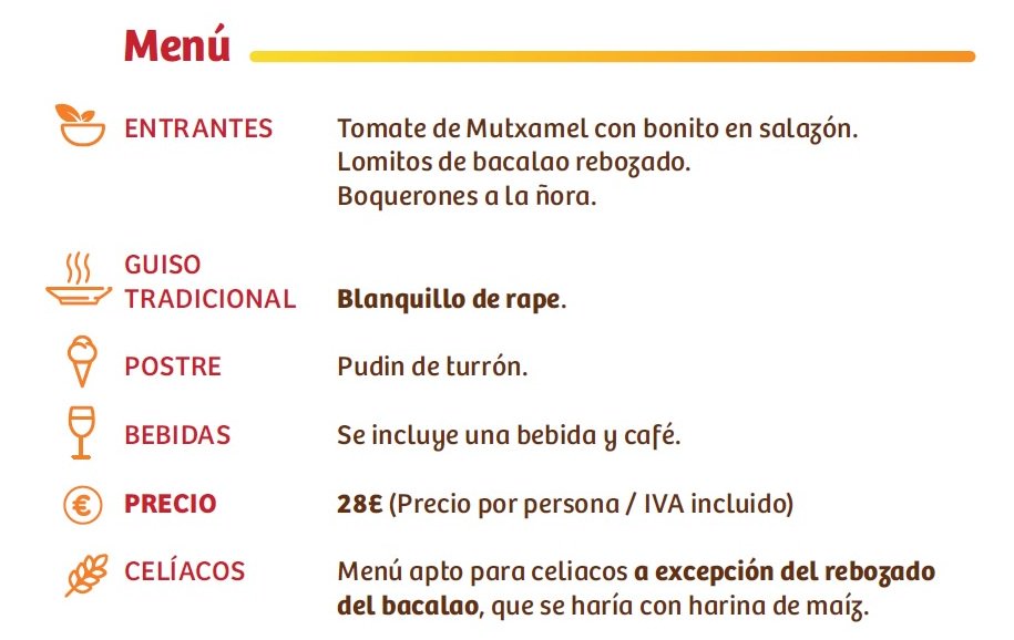 <a href="/rest_el_caldero/">El Caldero</a> ha preparado un estupendo menú empleando el pescado como base con un delicioso blanquillo de rape como GUISO TRADICIONAL