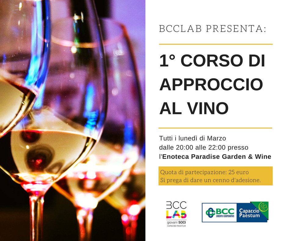 BCCLabCapaccio's tweet photo. Corso di Approccio al #Vino a #capaccio #paestum: https://t.co/WQDdPHOf5r @BccCapaccio https://t.co/2Cde0zL4fX