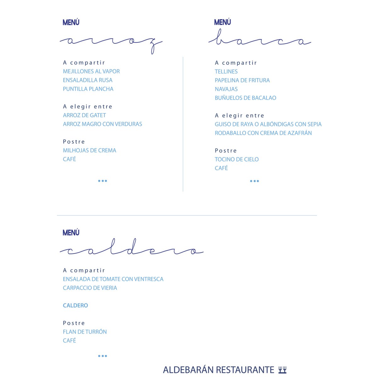 Todos buenísimos pero, ¿cuál de nuestros menús elegirás este miércoles? 🍴🤔
#Menu #Alicante #Gastronomia