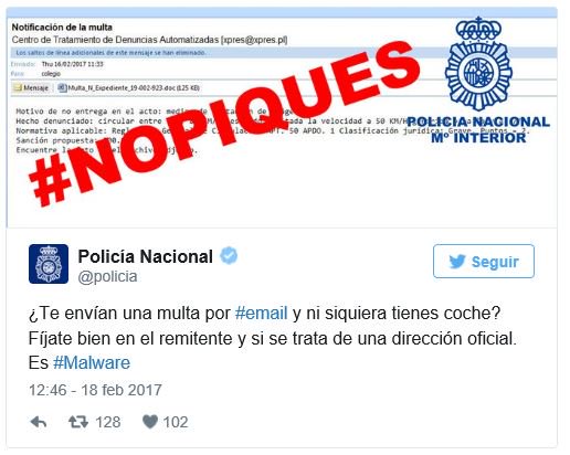 S21secLabs's tweet photo. Cuidado con la nueva alerta de #phishing difundida por la @policia https://t.co/Fjn6r33409 https://t.co/xuBPcZJ7y7