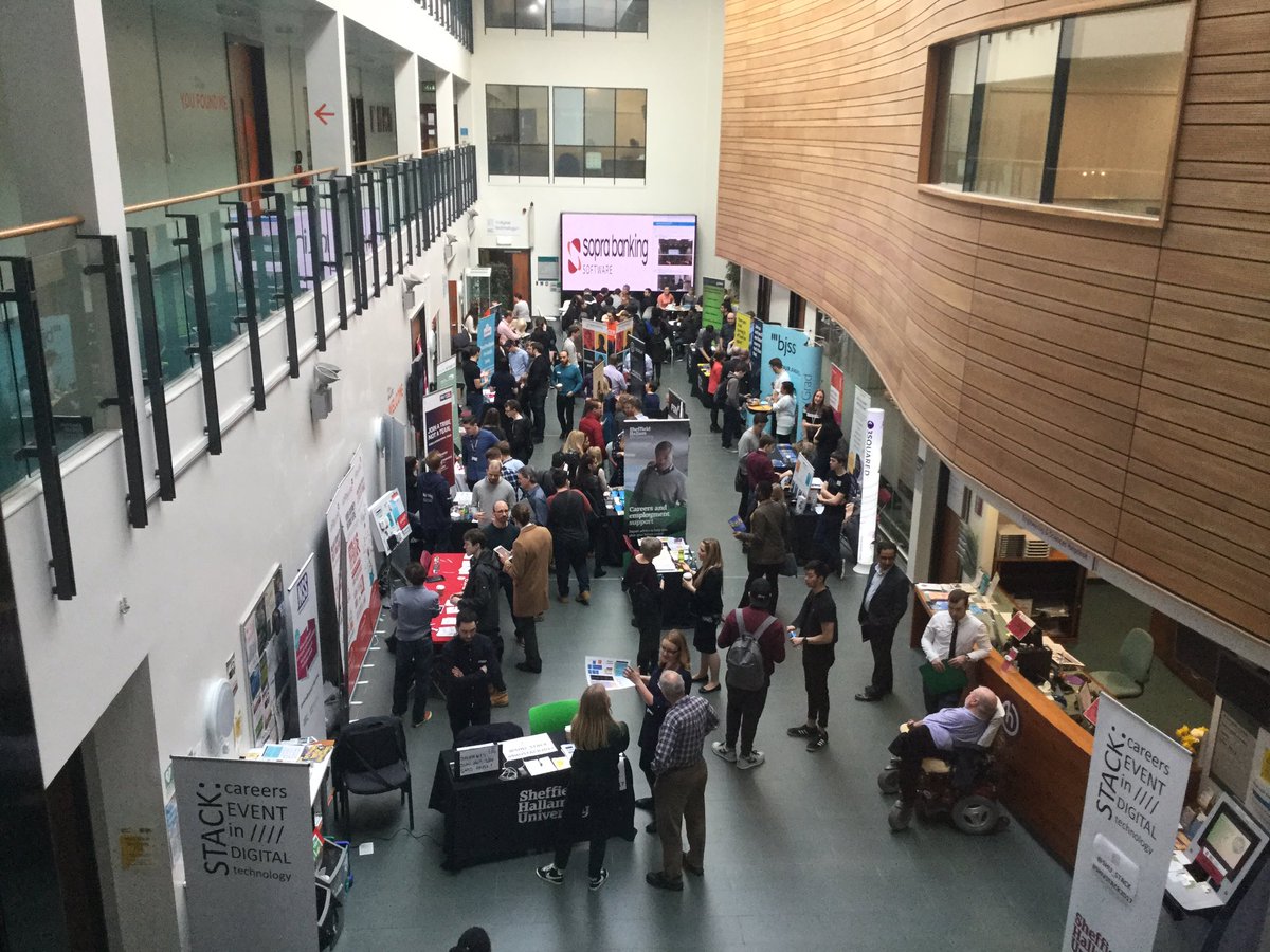 HallamEducation's tweet photo. Make sure to check out @SHU_STACK today in Cantor building for the Careers Event in Digital Technology! #SHUStack2017 https://t.co/XTmnECQ53j