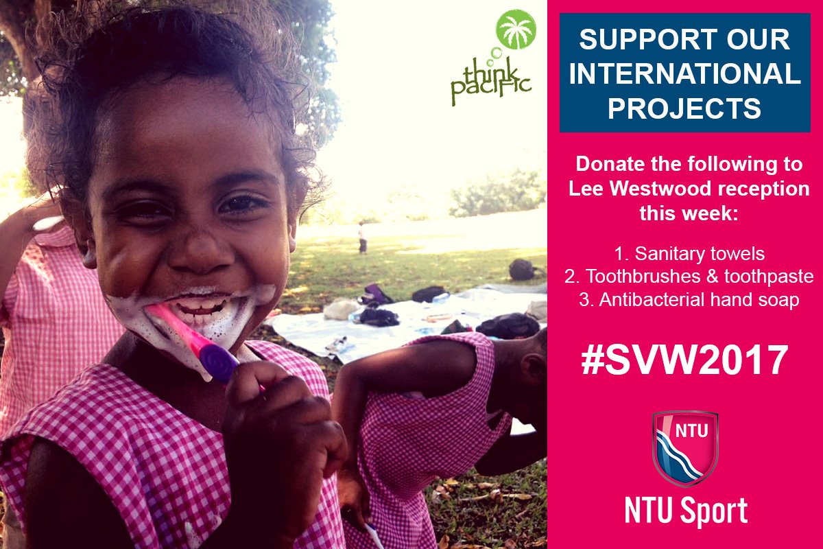 Support #StudentVolunteeringWeek by donating items for our international projects! #SVW2017