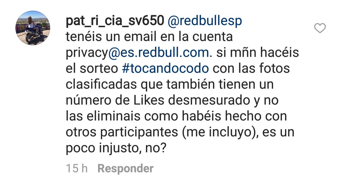 PatriBL_26's tweet photo. @redbullESP #TocandoCodo @marcmarquez93 https://t.co/8itXLjfaFg