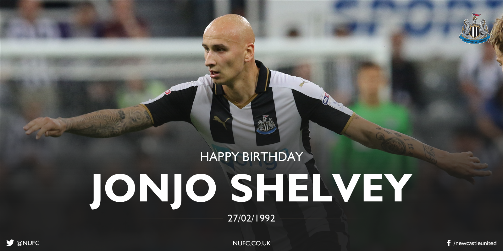 A very happy 25th birthday to United midfielder Jonjo Shelvey!    