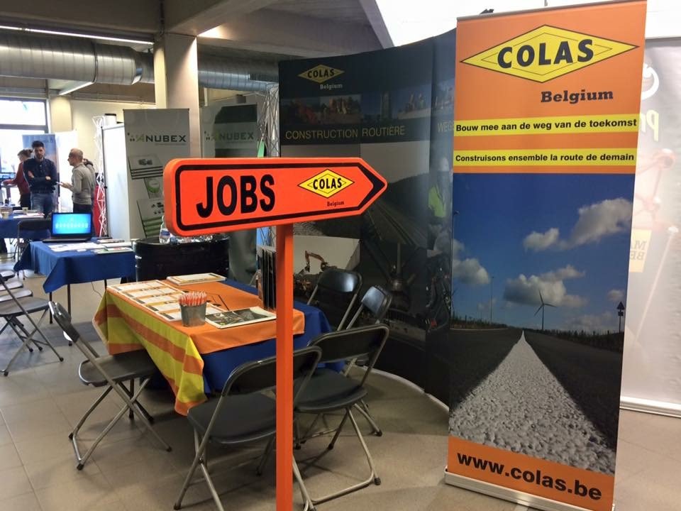 ColasBelgium's tweet photo. De #jobbeurzen staan weer voor de deur. Morgen #HOGent - Schoonmeersen / Vrijdag VTK jobbeurs in de #Brabanthallen  #latenwesamendewegbouwen https://t.co/mzprUDtGiI