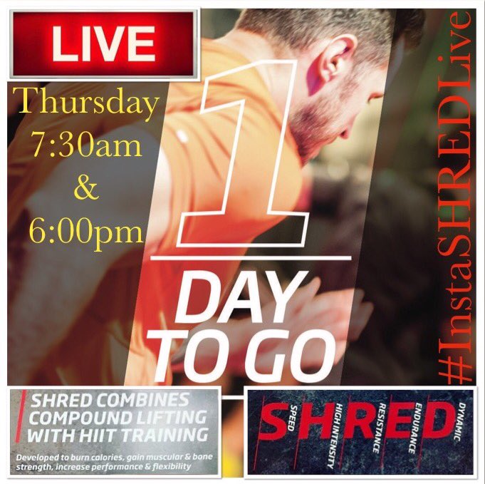 FFStrand's tweet photo. In less than 24hours @FitnessFirstTheStrand will be streaming #Live to you our #Compound &amp; #HiiT class
#SHRED https://t.co/yxjR5amUnc