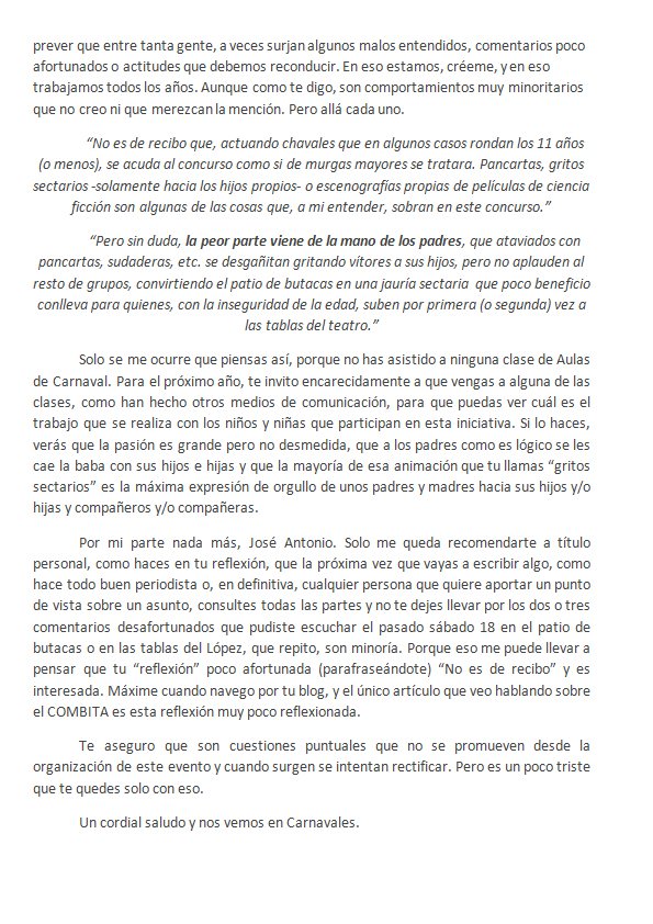 Capi_Chanfaina's tweet photo. Queridos amigos de @RdeSerpentina, querido @JACasablanca, yo también tengo una reflexión que hacer sobre vuestra opinión del #COMBITA2017 https://t.co/2kPeBGWDSv