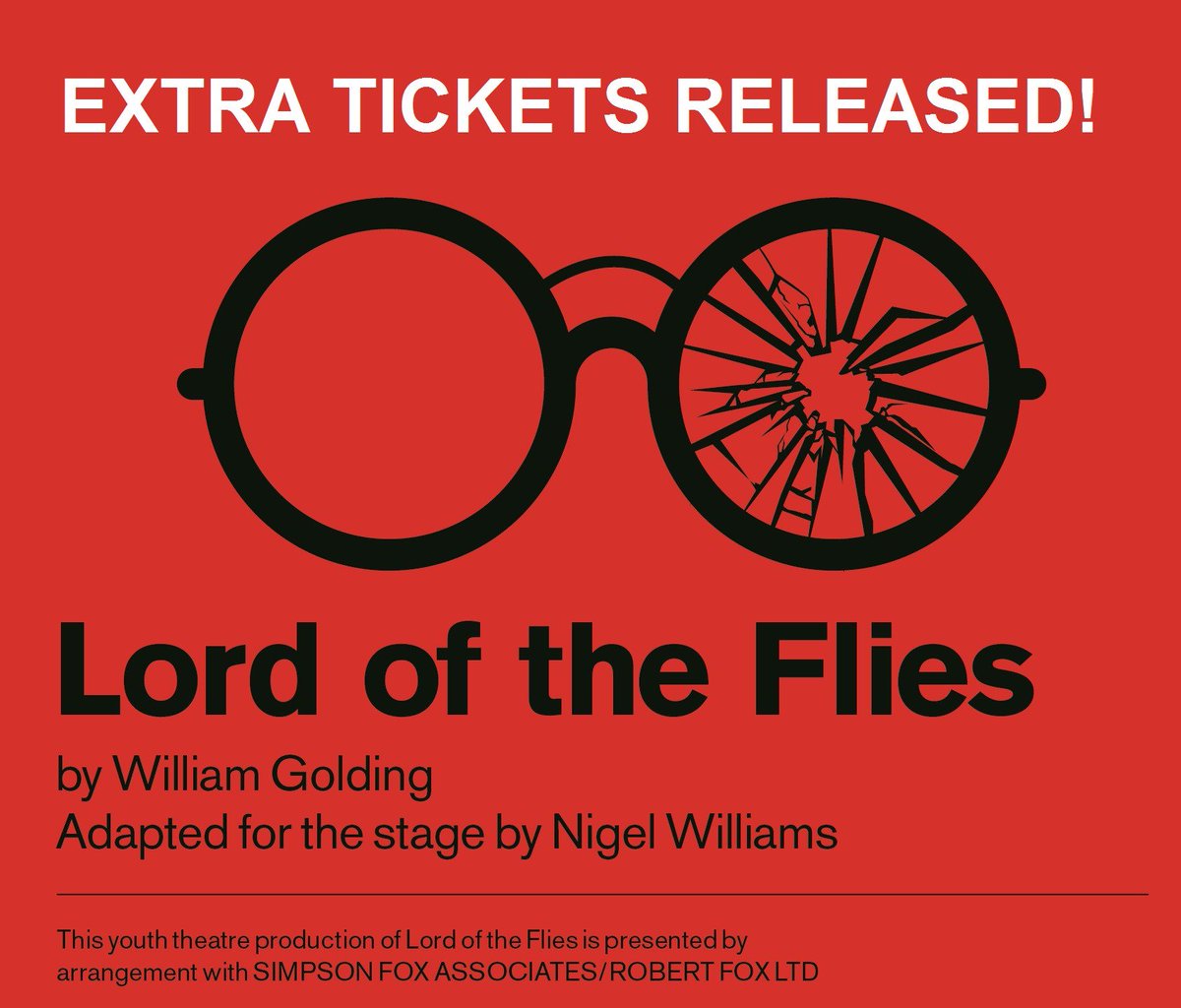 We've released some extra seats this morning for this week's #LordOfTheFlies, but once they're gone that's it! ow.ly/KBoq309f8ea