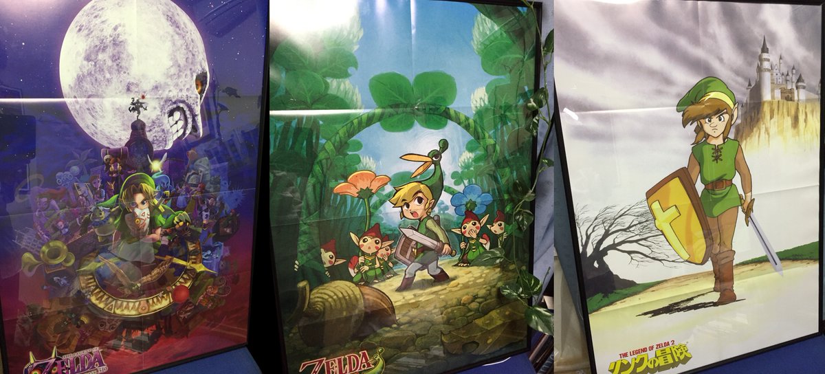ニンドリ4月号の付録のゼルダポスターセットはフレーム入れるとこう